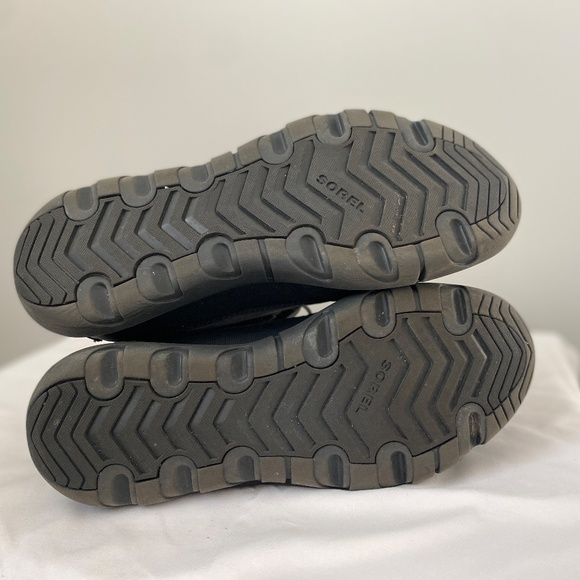 Men's SOREL Explorer Boot Sz 9 Black/Dark Gray - EUC - Picture 5 of 7